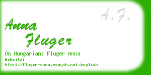 anna fluger business card